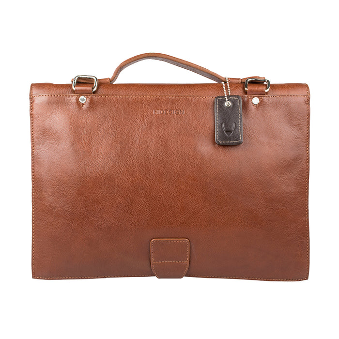Ace Tan Leather  Briefcase