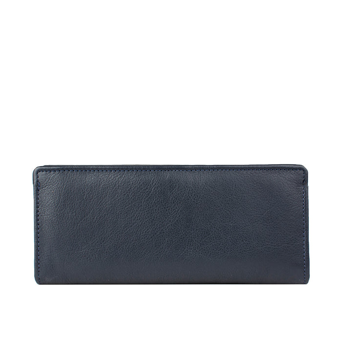 Adhara W1 Blue Leather Bi-Fold Wallet