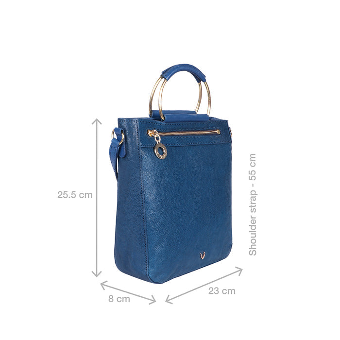 Affair 01 Blue Leather Satchel