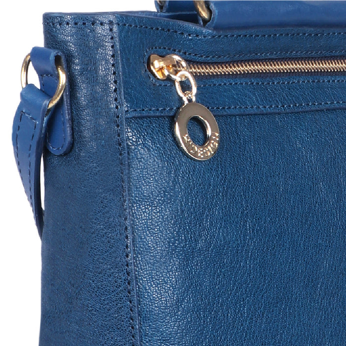 Affair 01 Blue Leather Satchel