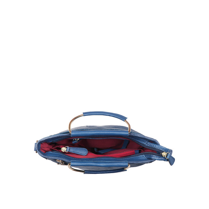 Affair 01 Blue Leather Satchel