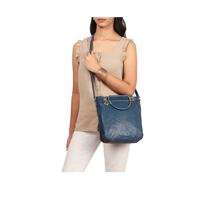 Affair 01 Blue Leather Satchel