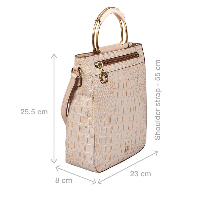 Affair 01 White Leather Satchel