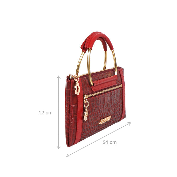 Affair W2  Red Leather Zip Around Wallet