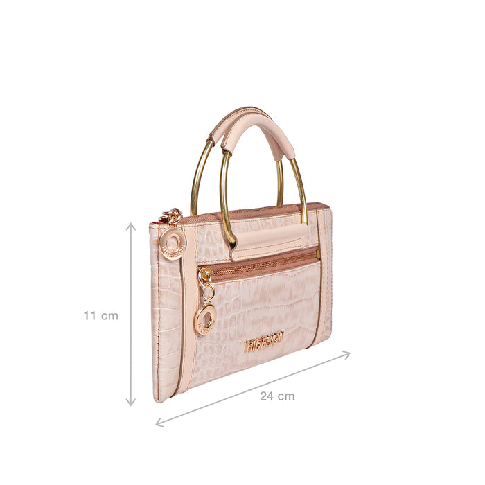Affair W2  White Leather Zip Around Wallet