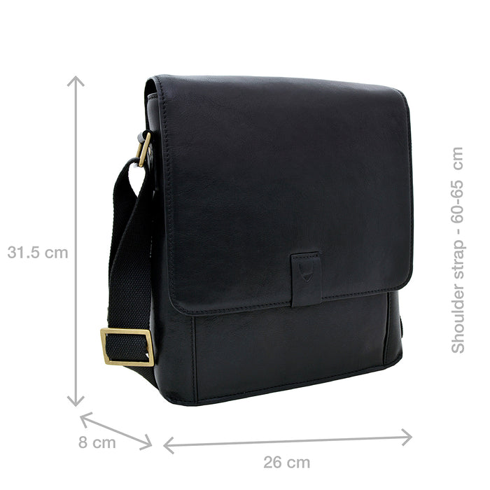 Aiden 02 Black Leather  Crossbody