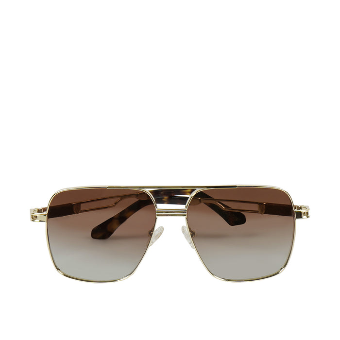 Ajax Men's Brown Aviator Sunglasses