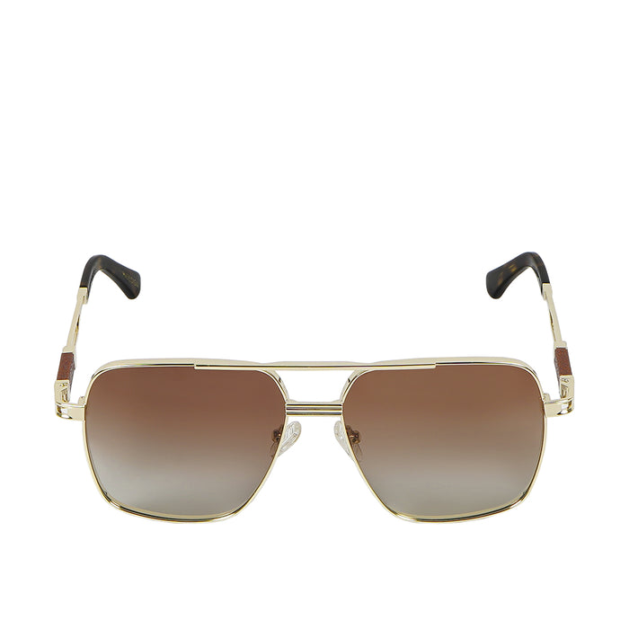 Ajax Men's Brown Aviator Sunglasses