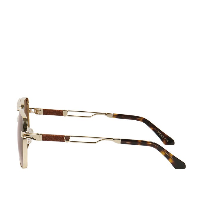 Ajax Men's Brown Aviator Sunglasses