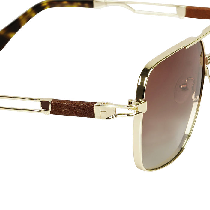 Ajax Men's Brown Aviator Sunglasses