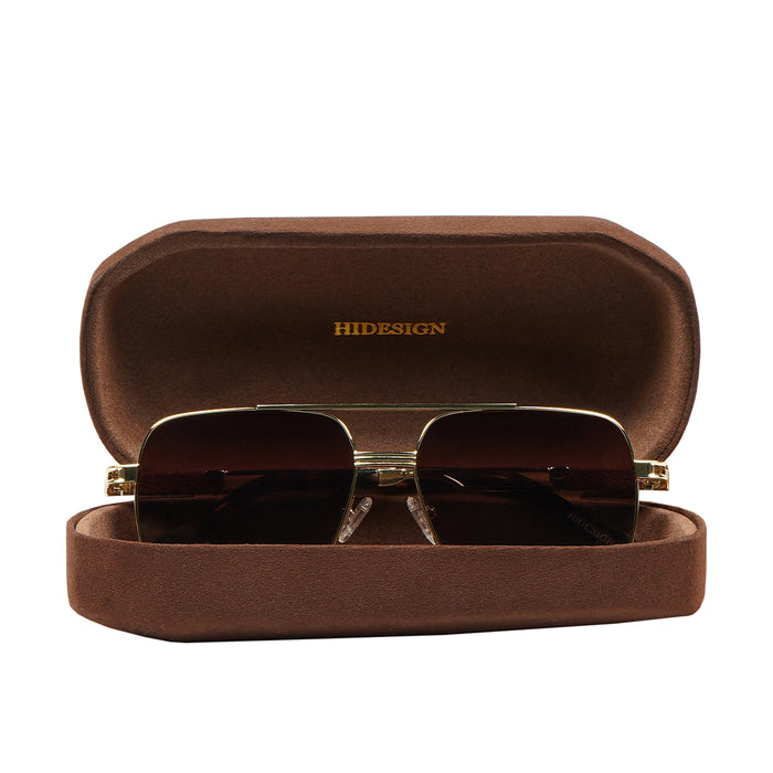 Ajax Men's Brown Aviator Sunglasses