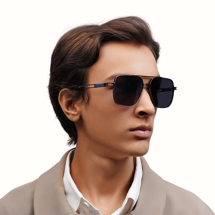 Ajax Men's Grey Aviator Sunglasses