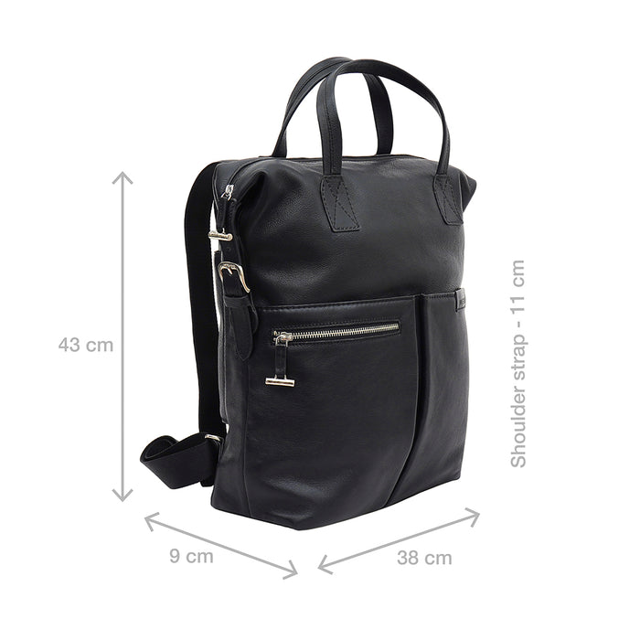 Akasaka 01 Black Leather  Backpack