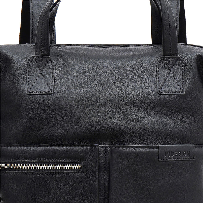 Akasaka 01 Black Leather  Backpack