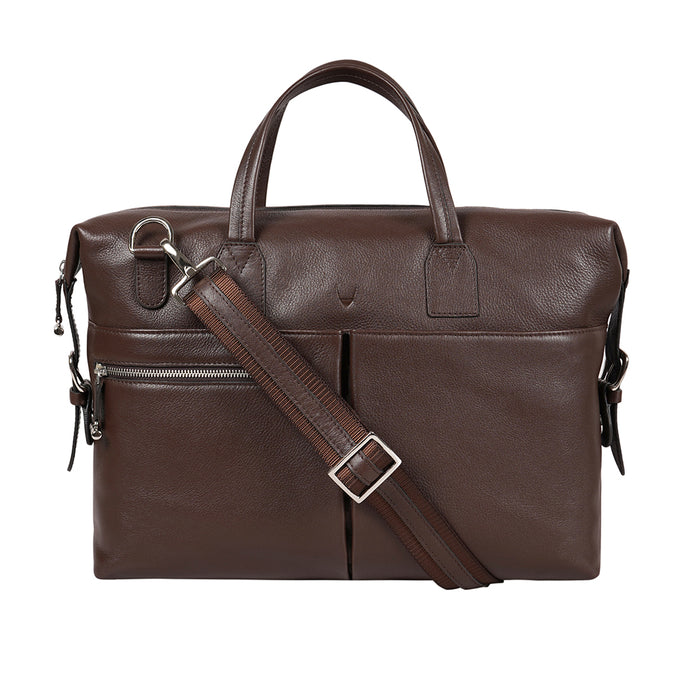 Akasaka 02 Brown Leather  Briefcase