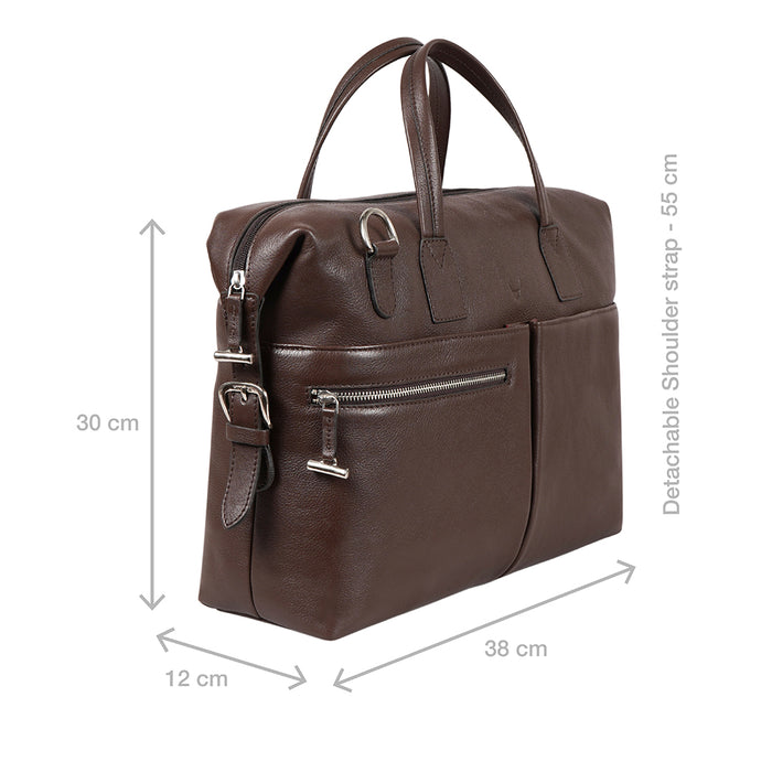 Akasaka 02 Brown Leather  Briefcase