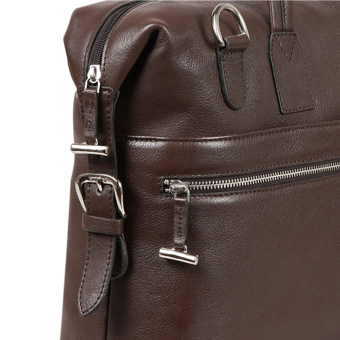 Akasaka 02 Brown Leather  Briefcase