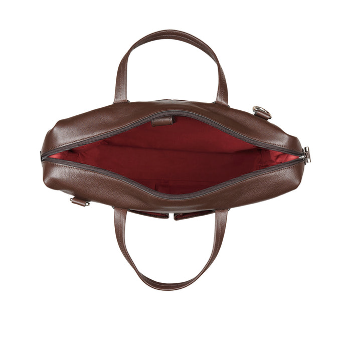 Akasaka 02 Brown Leather  Briefcase