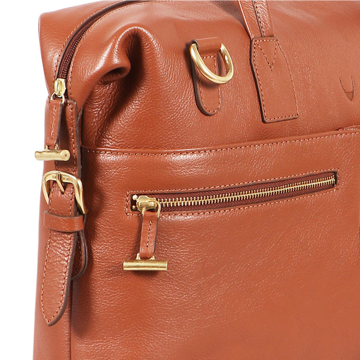 Akasaka 02 Tan Leather  Briefcase