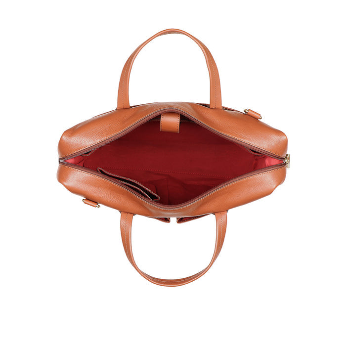 Akasaka 02 Tan Leather  Briefcase