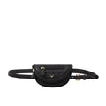 Akasaka 05 Black Leather Belt Bag