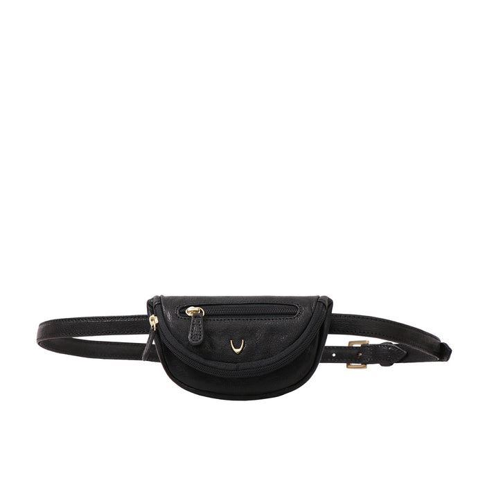 Akasaka 05 Black Leather Belt Bag
