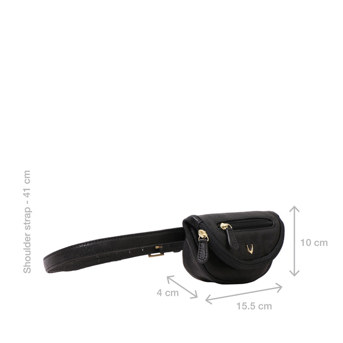 Akasaka 05 Black Leather Belt Bag