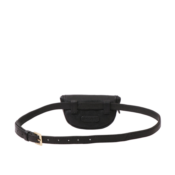Akasaka 05 Black Leather Belt Bag