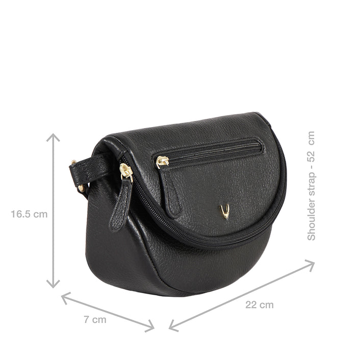 Akasaka 06 Black Leather Sling Bag
