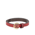 Akiko Women's Red Non Reversible Leather Belt
