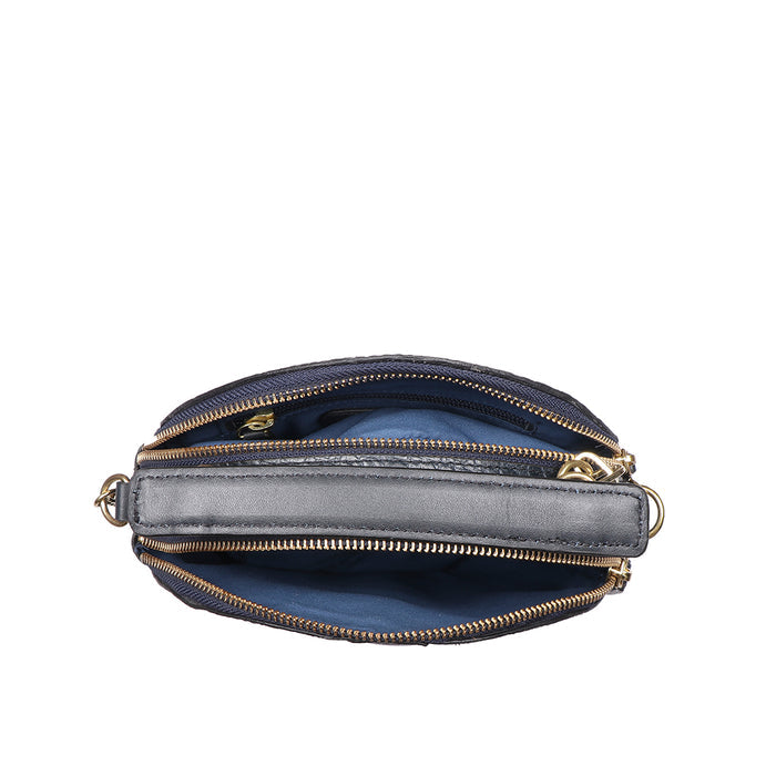 Alauis 02 Blue Leather Sling Bag