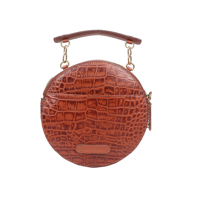 Alauis 02 Tan Leather Sling Bag
