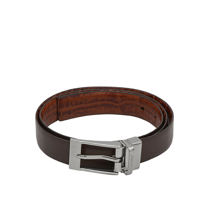 Alex Men's Brown Reversible Leather Belt
