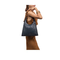 Alicia 01 Blue Leather Shoulder Bag