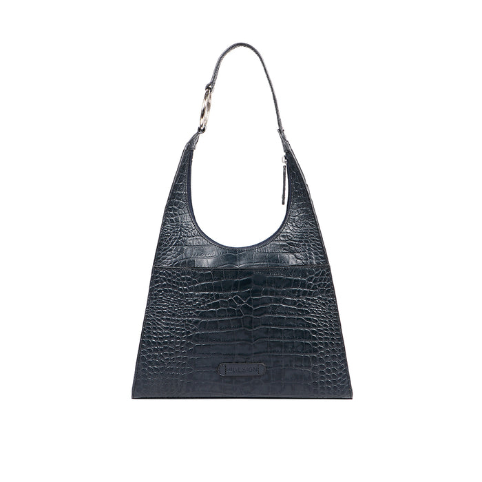 Alicia 01 Blue Leather Shoulder Bag