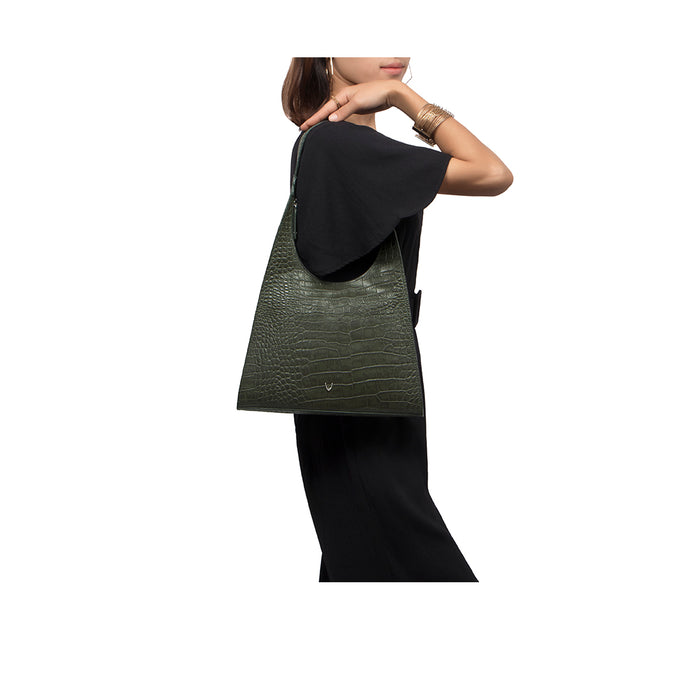Alicia 01 Green Leather Shoulder Bag