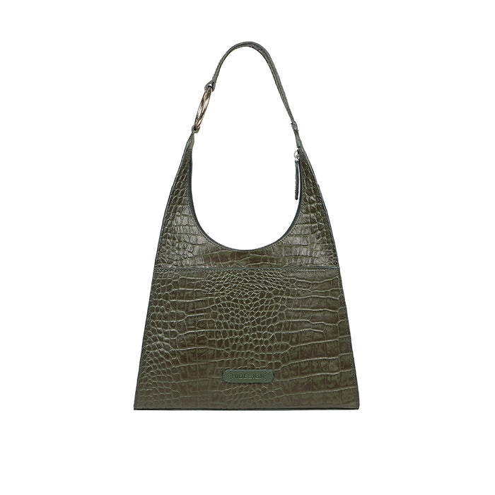Alicia 01 Green Leather Shoulder Bag