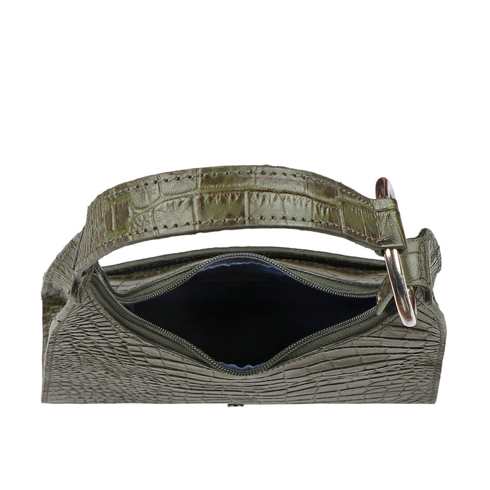 Alicia 01 Green Leather Shoulder Bag