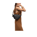 Alicia 03 Black Leather Shoulder Bag