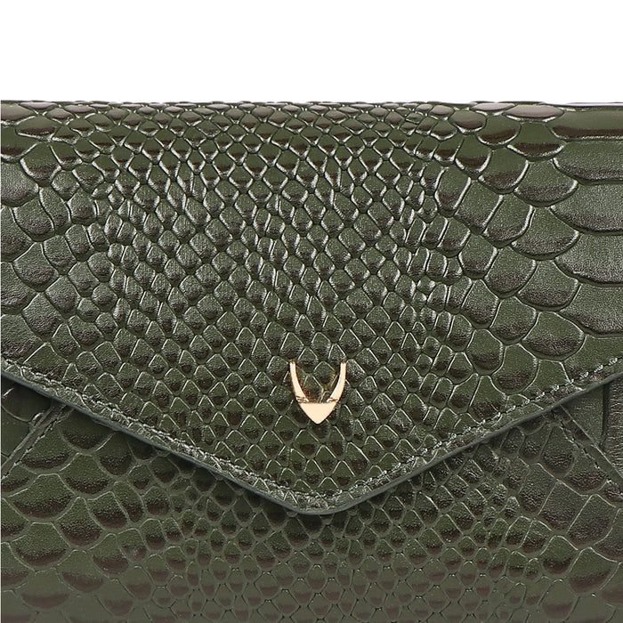 Alicia 04 Green Leather Belt Bag