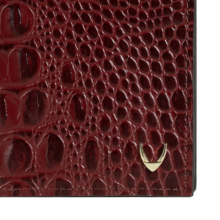 Alisson W1 Red Leather Bi-Fold Wallet