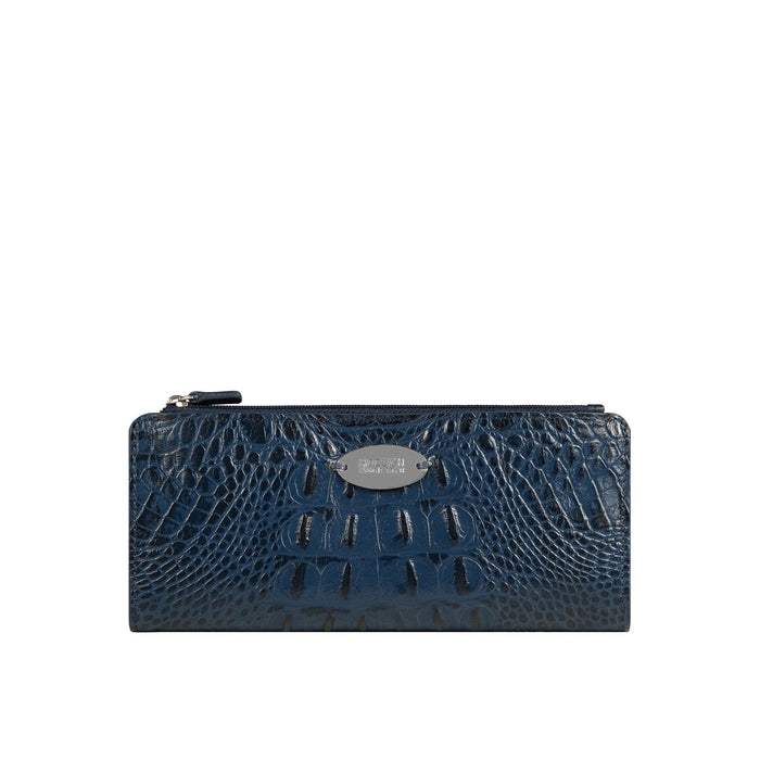 Alisson W2 Blue Leather Bi-Fold Wallet