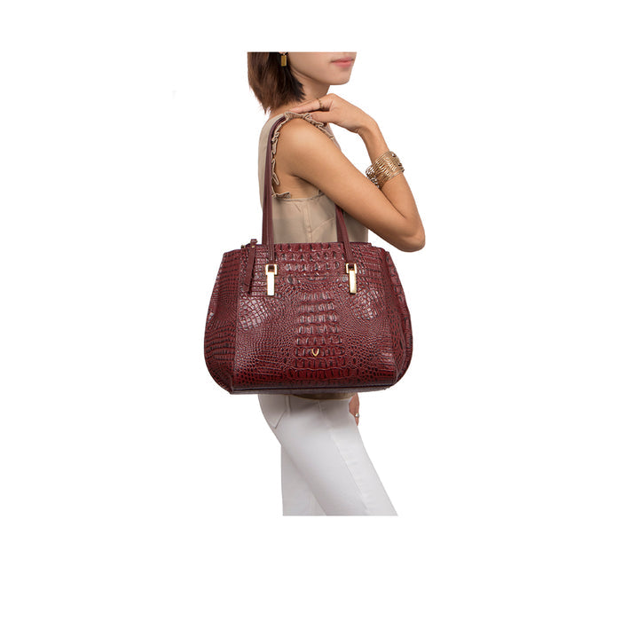 Alive 02 Marsala Leather Tote Bag