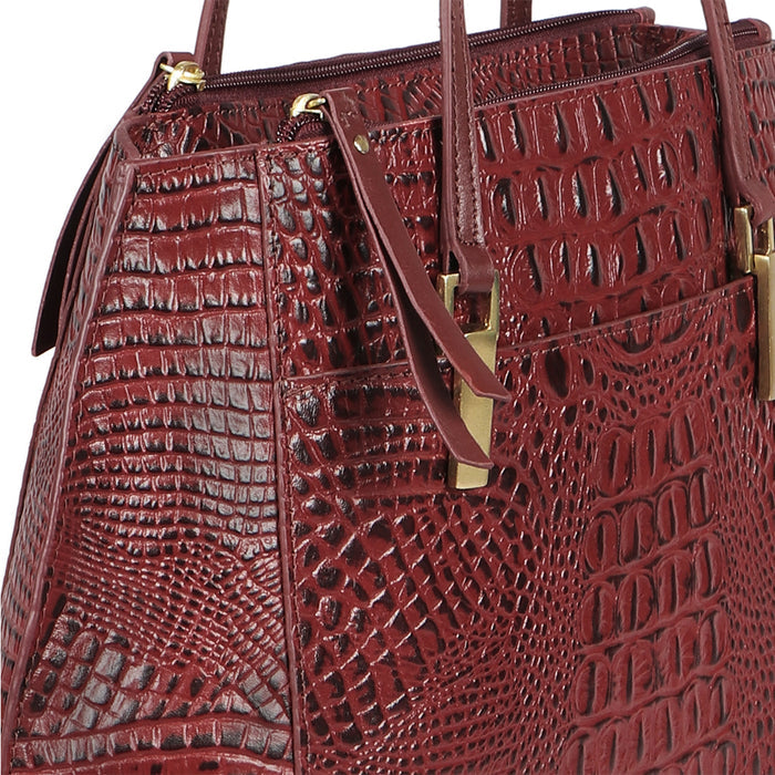 Alive 02 Marsala Leather Tote Bag