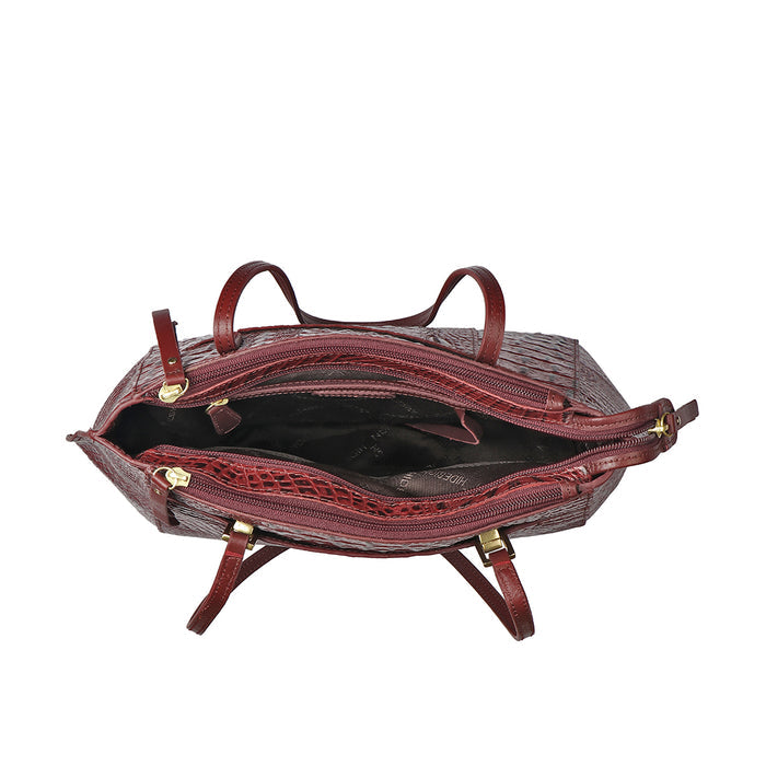 Alive 02 Marsala Leather Tote Bag