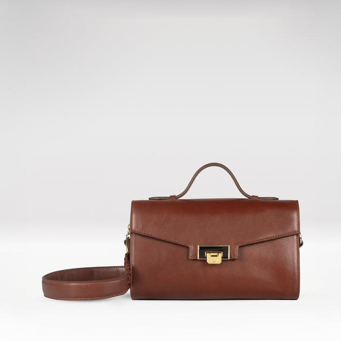 Alps 02 Tan Leather Shoulder Bag