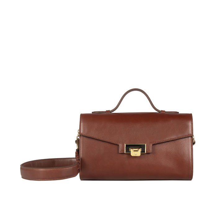 Alps 02 Tan Leather Shoulder Bag