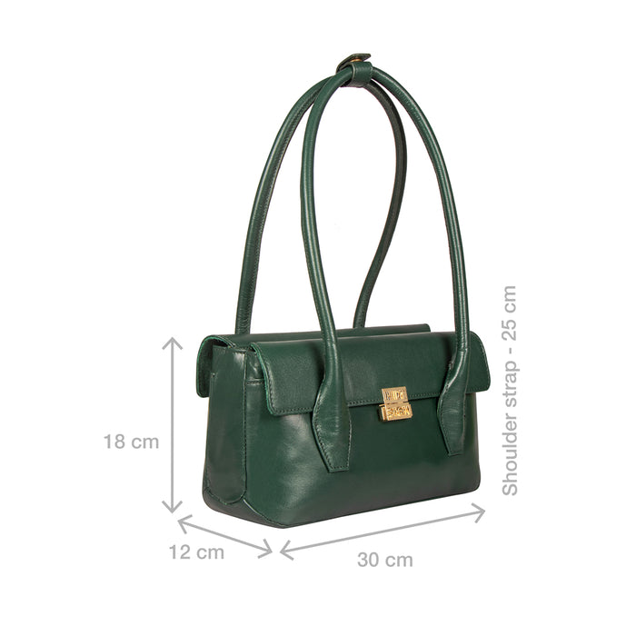 Alps 03 Green Leather Shoulder Bag