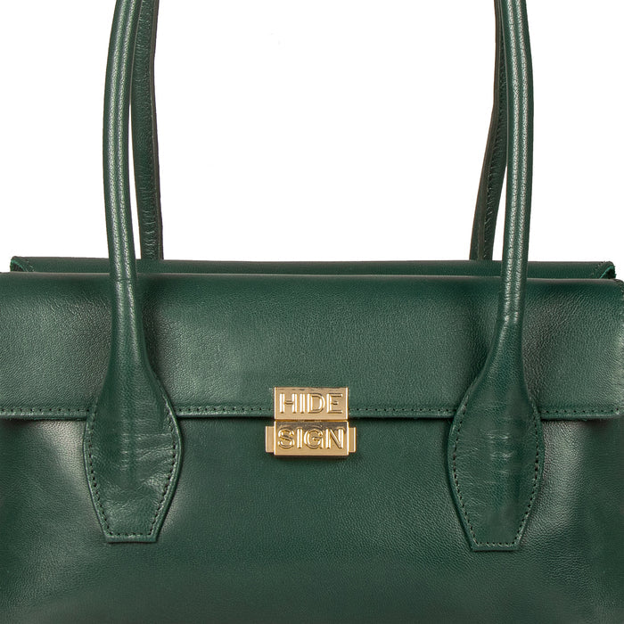 Alps 03 Green Leather Shoulder Bag