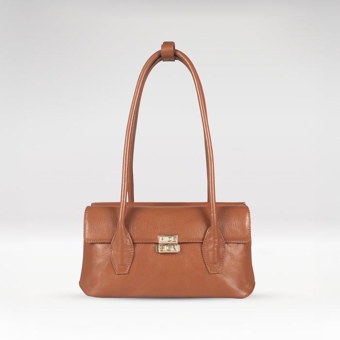 Alps 03 Tan Leather Shoulder Bag